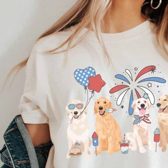 Funny 4th of July Cute Dogs Shirt, Fourth of July Dog Lover Shirt - Picture 3 of 5